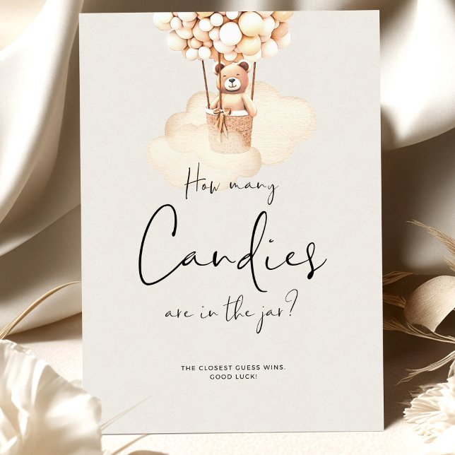 Papier Baby shower Ours Jeu Combien de bonbons (Créateur téléchargé)