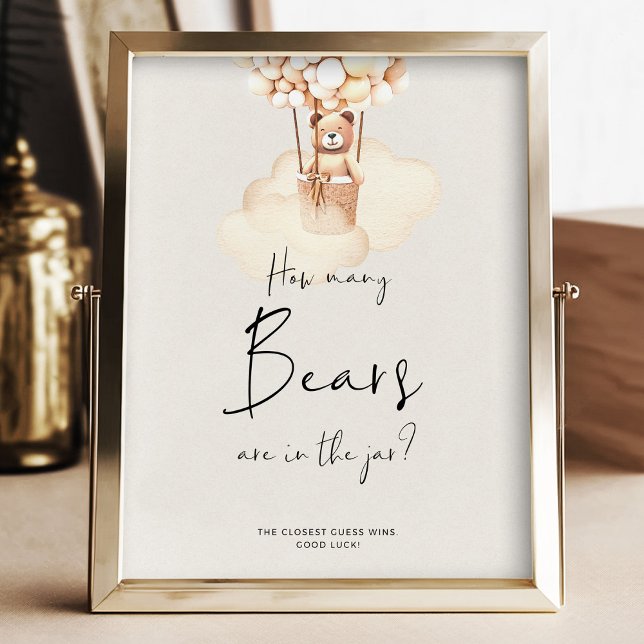 Papier Baby shower Ours Jeu Combien d'ours (Créateur téléchargé)