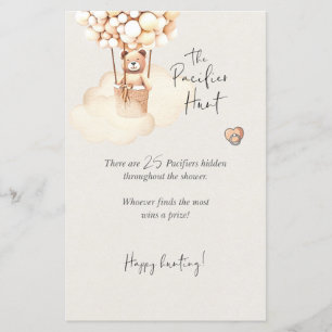 Papier Baby shower ours Jeu Pacifique chasse