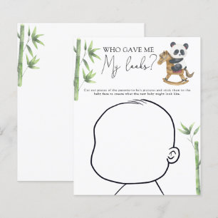 Papier Baby shower ourson panda Jeu de visage de bébé