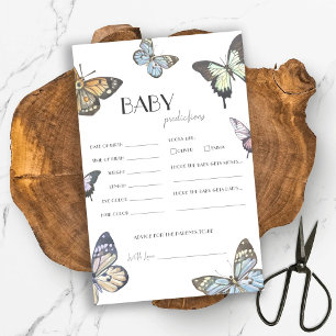 Papier Baby shower papillon coloré Prédictions Jeu
