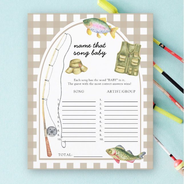 Papier Baby shower pêcheur - Nom que Baby Song (Créateur téléchargé)