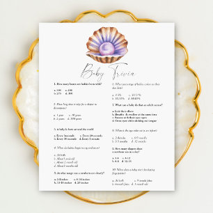 Papier Baby shower perle - Baby Trivia jeu