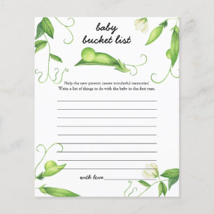 Papier Baby shower petite pois - Liste de choses à faire