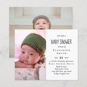 Papier BABY SHOWER photo BUDGET Merci de Faire-part