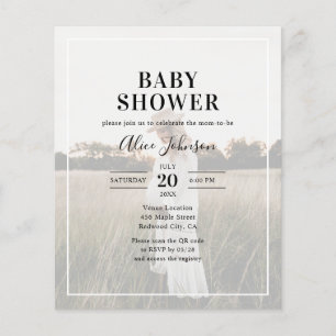 Papier Baby shower photo de calligraphie budgétaire