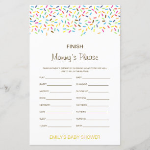 Papier Baby shower Phrase de maman de finition modifiable