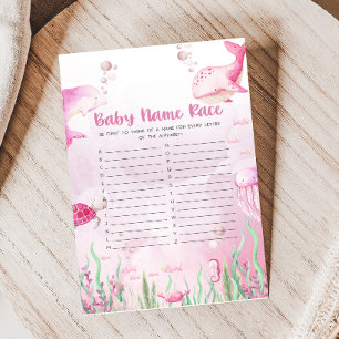 Papier Baby Shower Pink Under the Sea Jeu de course pour