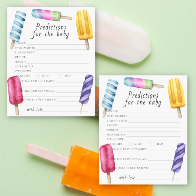 Papier Baby shower populaire Prédictions et conseils bébé (Créateur téléchargé)