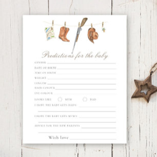 Papier Baby shower pour chasseur - prédictions et conseil