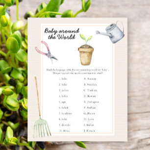 Papier Baby shower pousse bébé - bébé autour du monde jeu