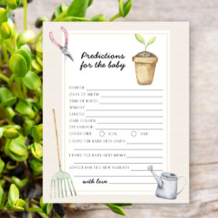 Papier Baby shower pousse - prédictions et conseils pour