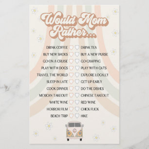 Papier baby shower rétro super serait maman plutôt jeu