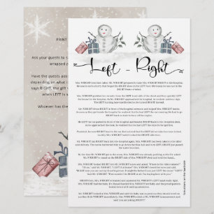 Papier Baby shower Snowman gauche droite