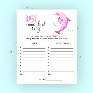 Papier Baby shower sous la mer - jeu de devinette de chan