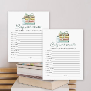 Papier Baby shower Storybook - Bébé Word Scramble
