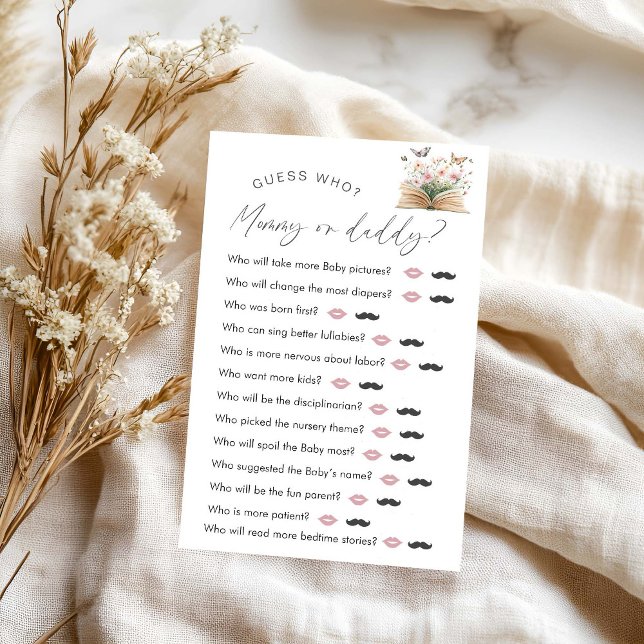 Papier Baby shower Storybook "Devinez qui" Jeu (Créateur téléchargé)
