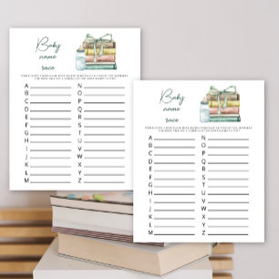 Papier Baby shower Storybook - jeu de course de nom bébé