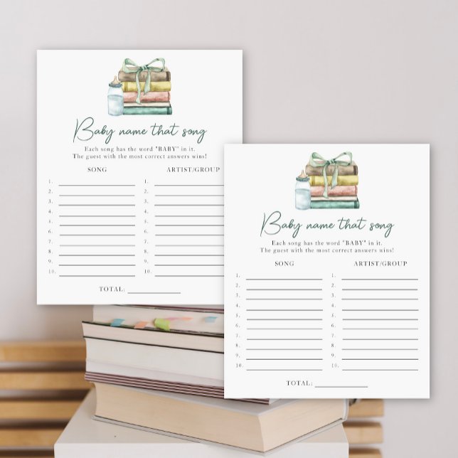 Papier Baby shower Storybook - Nom du jeu de chanson (Créateur téléchargé)
