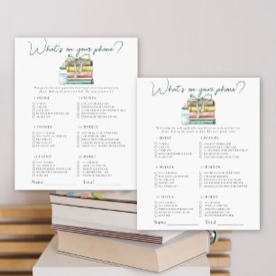 Papier Baby shower Storybook - What's On Your Phone Game