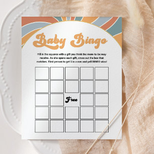 Papier Baby shower super Bingo cadeau Retro Jeu