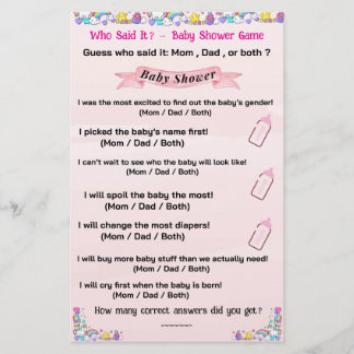 Papier Baby shower unicorn jeu de fête