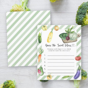 Papier Baby shower Veggie - Devinez le jeu Sweet Mess