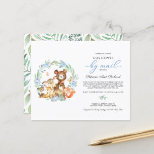 Papier Baby shower Woodland Par Courrier Budget Invitatio