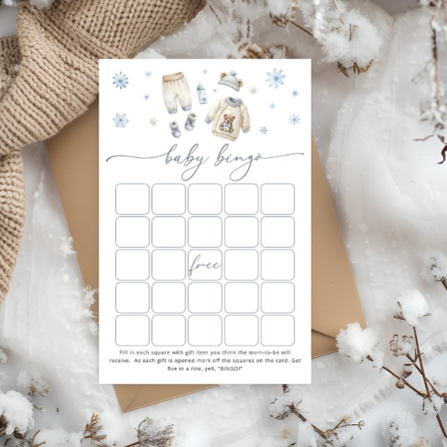 Papier Baby Son Froid Dehors Garçon Bingo Jeu (Créateur téléchargé)