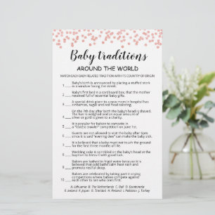 Papier Baby Traditions jeu Baby shower partie