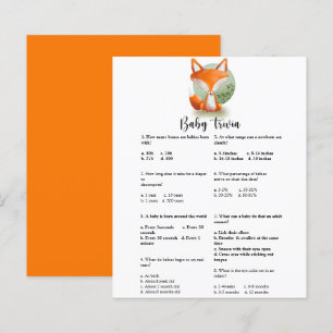Papier Baby Trivia Jeu Baby shower