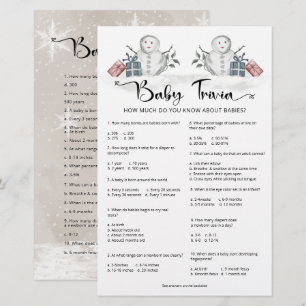 Papier Baby Trivia Snowman Baby shower