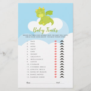 Papier Baby Word Scramble Boy Dragon Shower Game