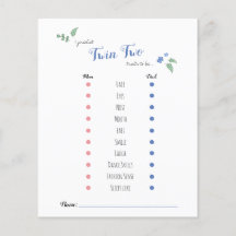 Babyshower bébé pronostics twin ours thème