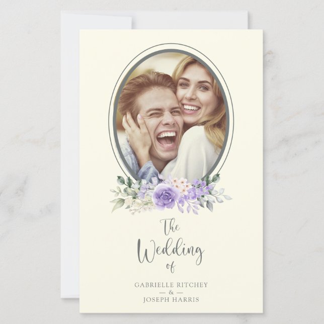 Papier Baisse de coût classique Lilac Shades Floral Garla (Devant)
