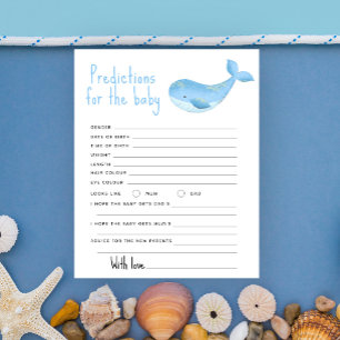 Papier Baleine aquarelle - prédictions et conseils bébé