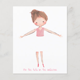 Papier Ballerina Danse Anniversaire Fête Pin Tutu