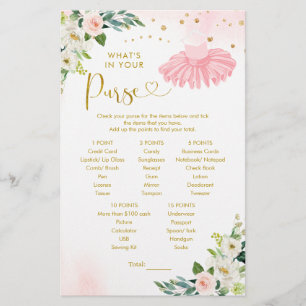 Papier Ballerina Tutu Baby shower Ce qui est dans votre s