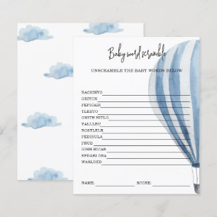 Papier Ballon à air chaud - Bébé Word Scramble