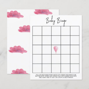 Papier Ballon à air rose - Baby shower jeu de bingo