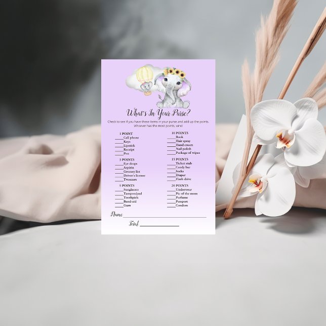 Papier Ballon Eléphant Dans Votre Jeu Bébé Purse Purple J (Créateur téléchargé)