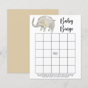 Papier Ballon éléphant - Jeu de bingo pour une baby showe