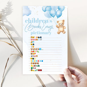 Papier Ballons bleus ours enfants livres émoji pictionary