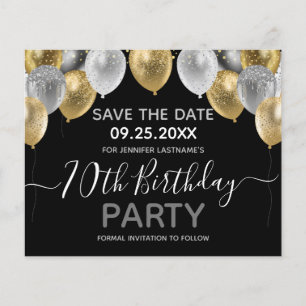 Papier Ballons de parties scintillant 70e fête d'annivers