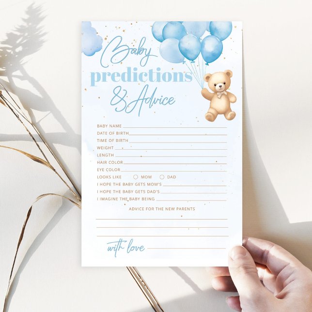 Papier Ballons peluche ours bébé prédictions et conseils (Créateur téléchargé)