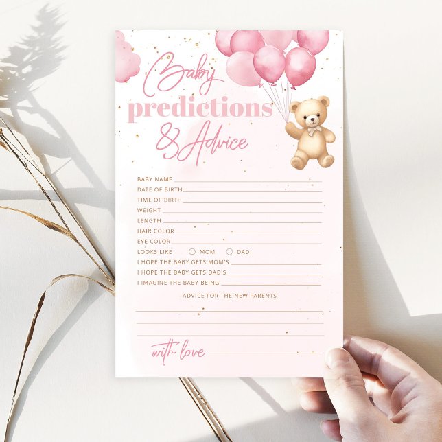 Papier Ballons peluche ours bébé prédictions et conseils (Créateur téléchargé)