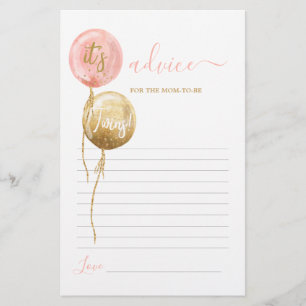 Papier Ballons roses jumeaux Conseils pour maman d'être c