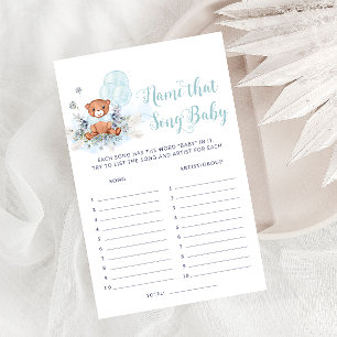 Papier Balloon Ours Teddy Qui Chanson Boy Baby shower Jeu