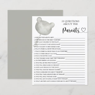 Papier Balloon Silver Bear jeux sur les parents