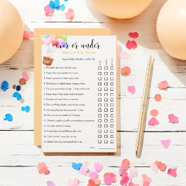 Papier Balloons Arc-En-Ciel Sous La Douche Jeu De Devis